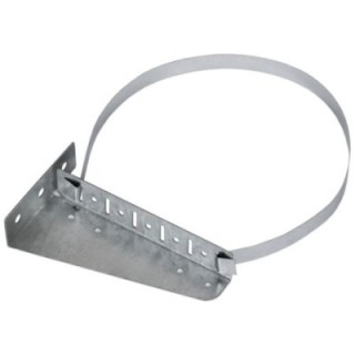 Fixing handle for flexible aluminium ducts
