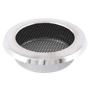 Grille de cheminée ronde 100mm chrome poli