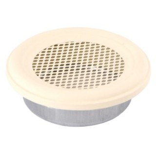Round ventilaton grate 125mm ivory