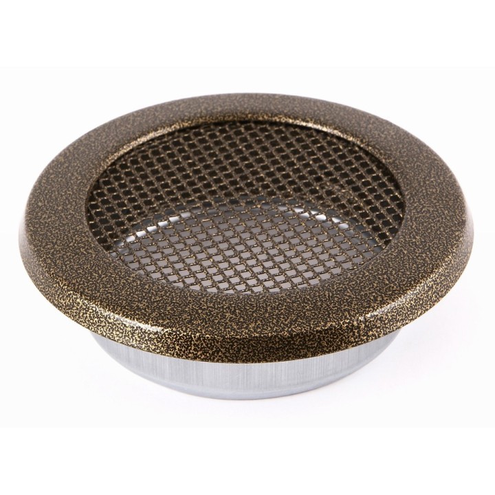 Rundes Lüftungsgitter 125mm Gold Antik
