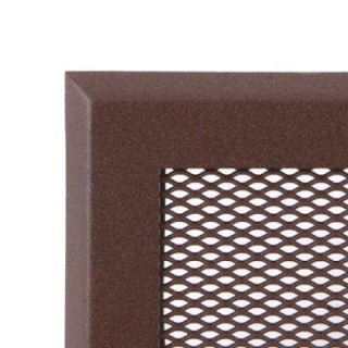 Kratka kominkowa wentylacyjna 10x20cm brąz brokatowy
