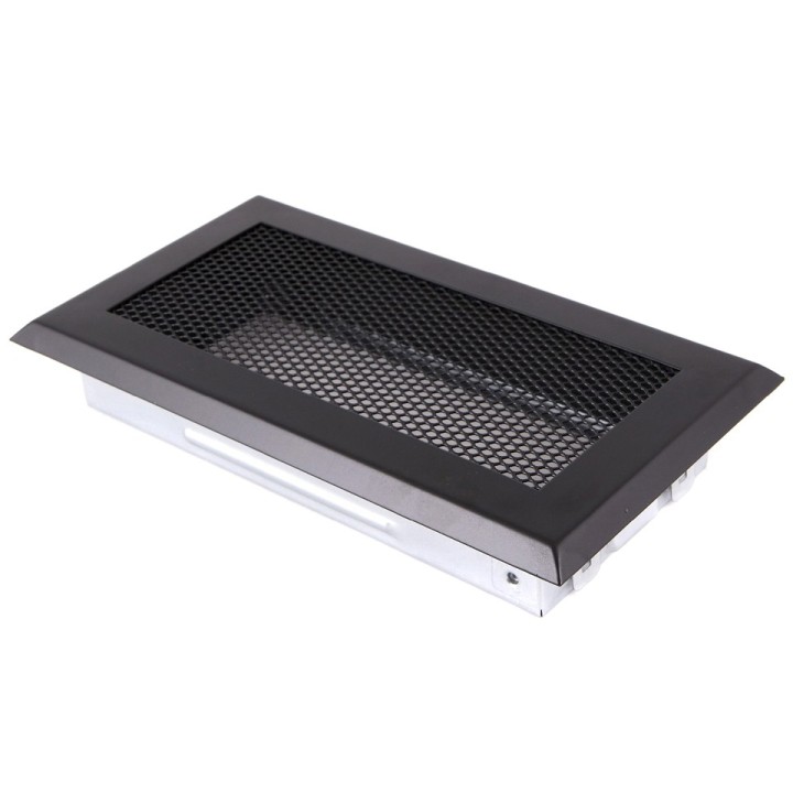Lüftungsgitter 10x20cm Schwarz Matt