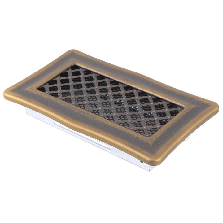 Kratka kominkowa wentylacyjna DECO 10x20cm złota patyna