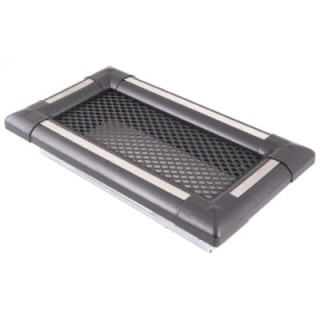 Kratka kominkowa wentylacyjna EXCLUSIVE 10x20cm grafit / inox