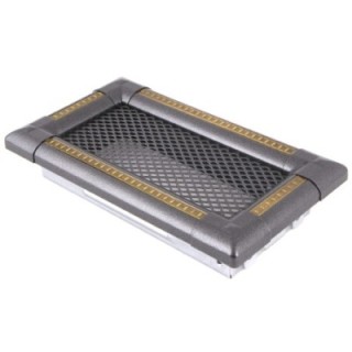 Ventilaton grate EXCLUSIVE 10x20cm graphite / brass-patina