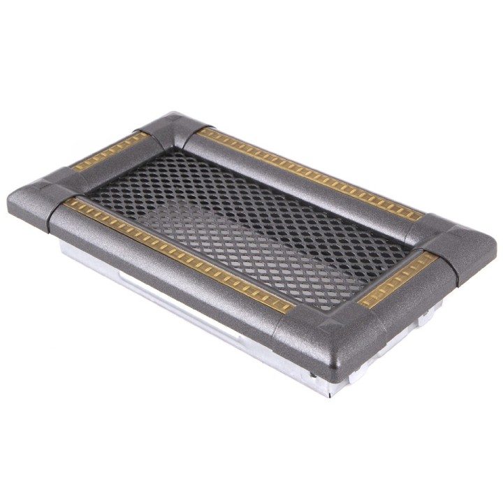 Ventilaton grate EXCLUSIVE 10x20cm graphite / brass-patina