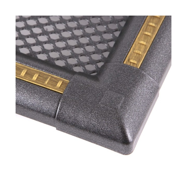 Ventilaton grate EXCLUSIVE 10x20cm graphite / brass-patina