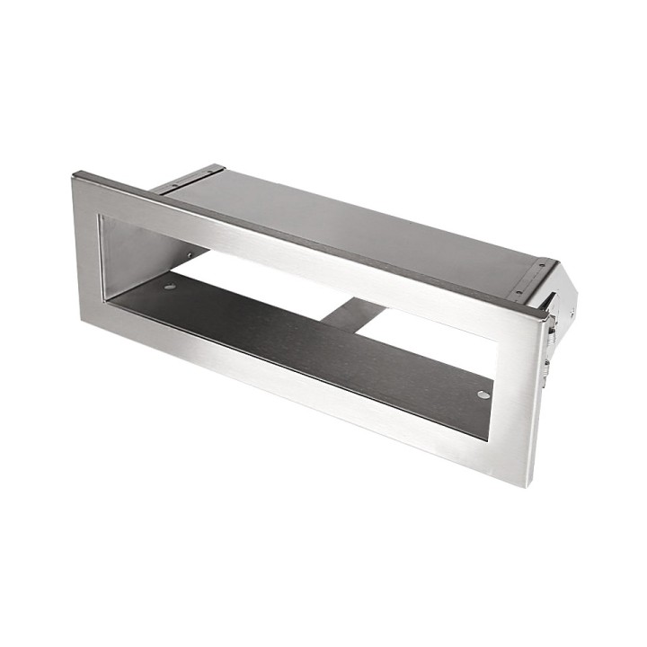 Kratka kominkowa OTWARTA 20x6cm inox