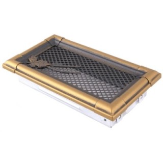 Grille de cheminée RETRO 10x20cm 
or patiné  