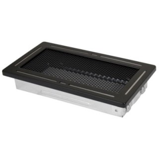 Kratka kominkowa wentylacyjna TREND 10x20cm czarny mat