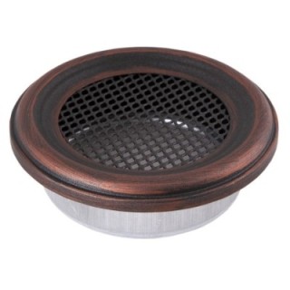 Grille de cheminée ronde 160mm
cuivre patiné