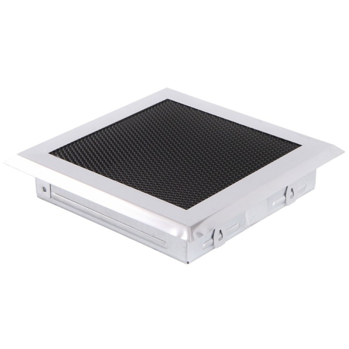 Ventilaton grate 16x16cm chrome