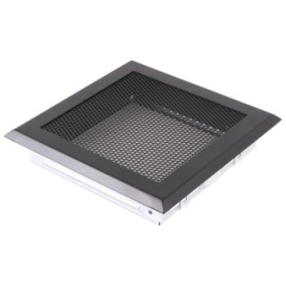 Lüftungsgitter 16x16cm Schwarz Matt
