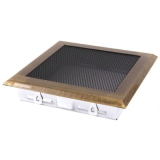 Ventilaton grate 16x16cm brass-patina