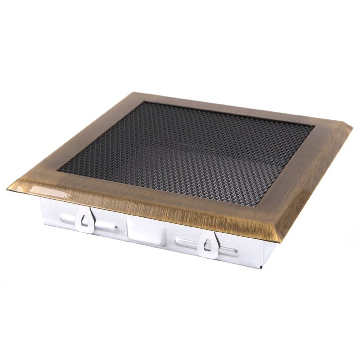 Ventilaton grate 16x16cm brass-patina