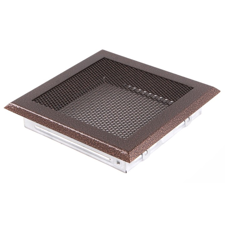 Grille de cheminée 16x16cm vieux cuivre