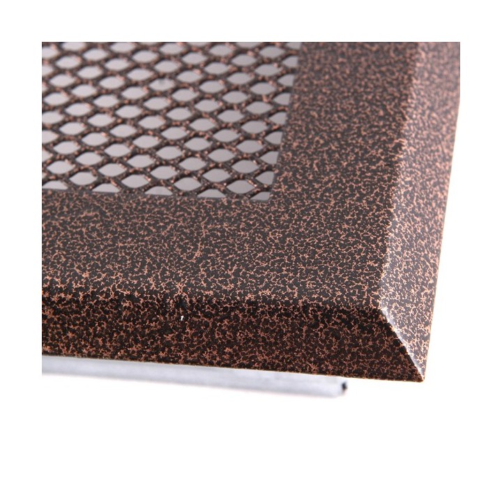 Grille de cheminée 16x16cm vieux cuivre