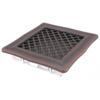 Ventilation grate DECO 16x16cm copper patina