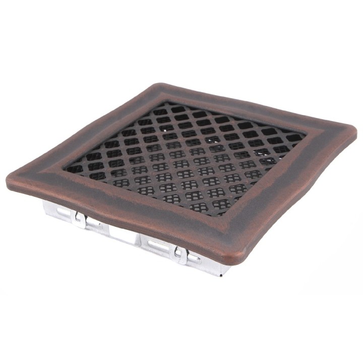 Ventilation grate DECO 16x16cm copper patina