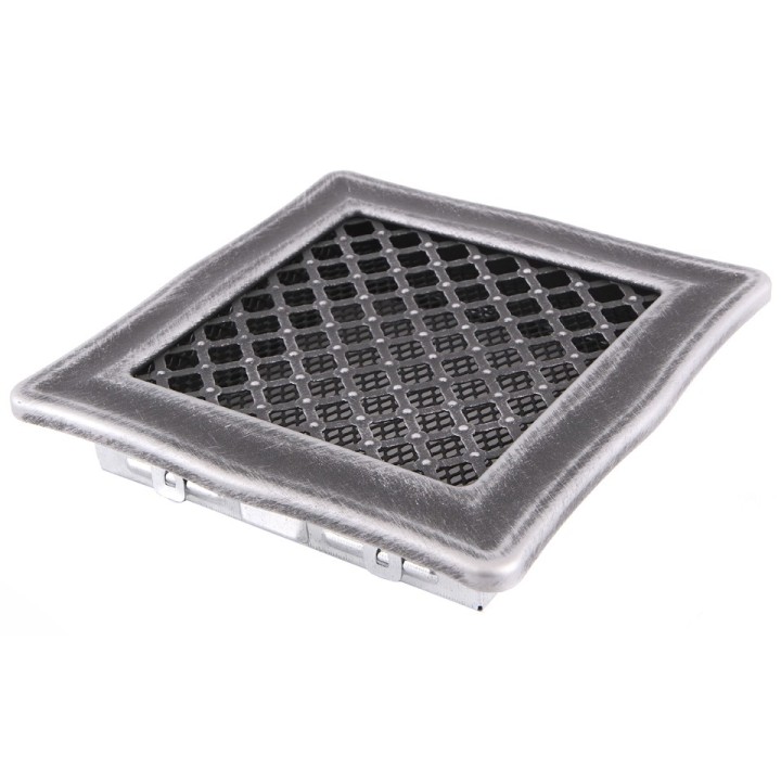 Ventilation grate DECO 16x16cm silver patina