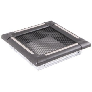 Kratka kominkowa wentylacyjna EXCLUSIVE 16x16cm grafit / inox