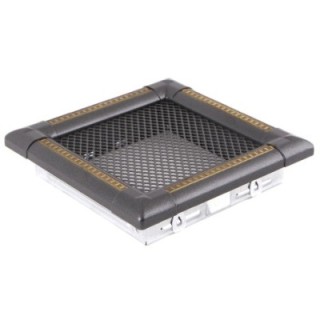 Ventilaton grate EXCLUSIVE 16x16cm graphite / brass-patina