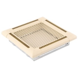 Ventilaton grate EXCLUSIVE 16x16cm ivory / brass-patina