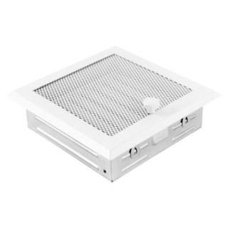 Ventilaton grate 16x16cm with venetian blind white