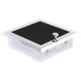 Lüftungsgitter 16x16cm mit Jalousie Chrom