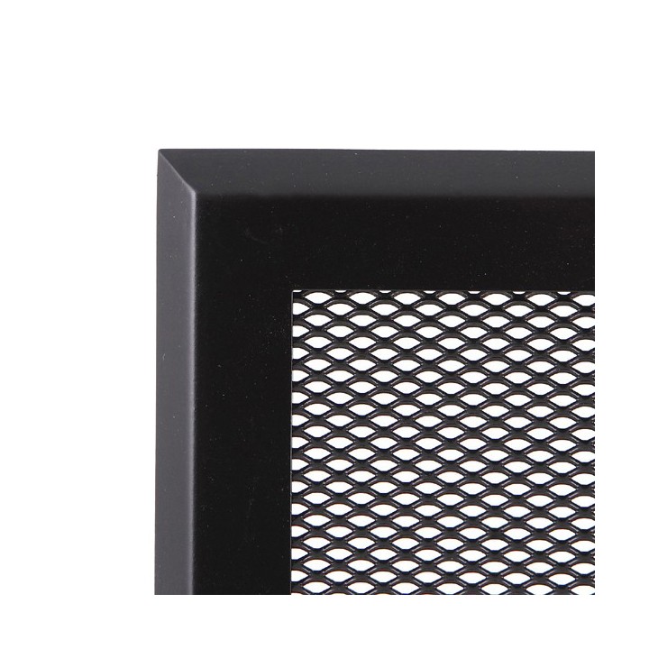 Ventilaton grate 16x16cm with venetian blind black matt