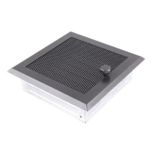 Grille de cheminée 16x16cm à ailettes
graphite
