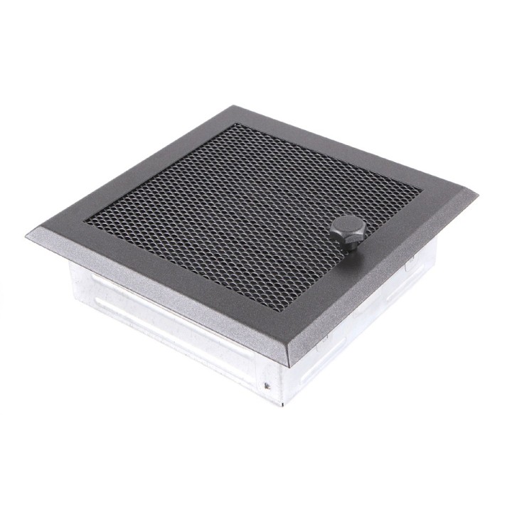 Grille de cheminée 16x16cm à ailettes
graphite
