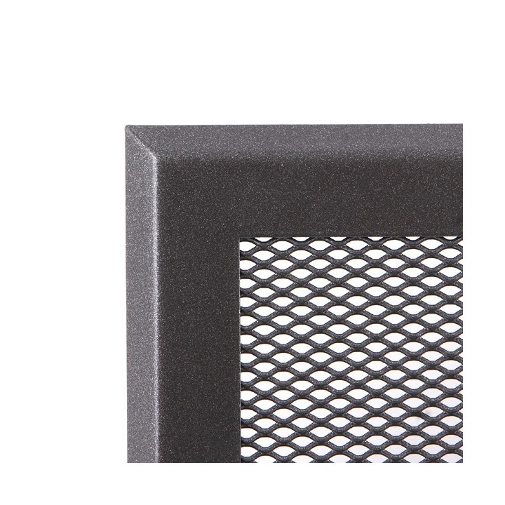 Grille de cheminée 16x16cm à ailettes
graphite
