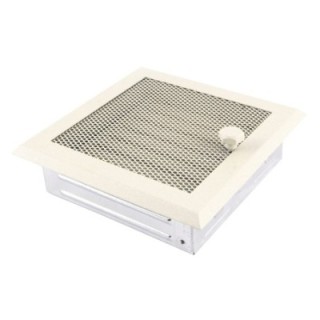 Kratka kominkowa wentylacyjna 16x16cm z żaluzją krem brokatowy