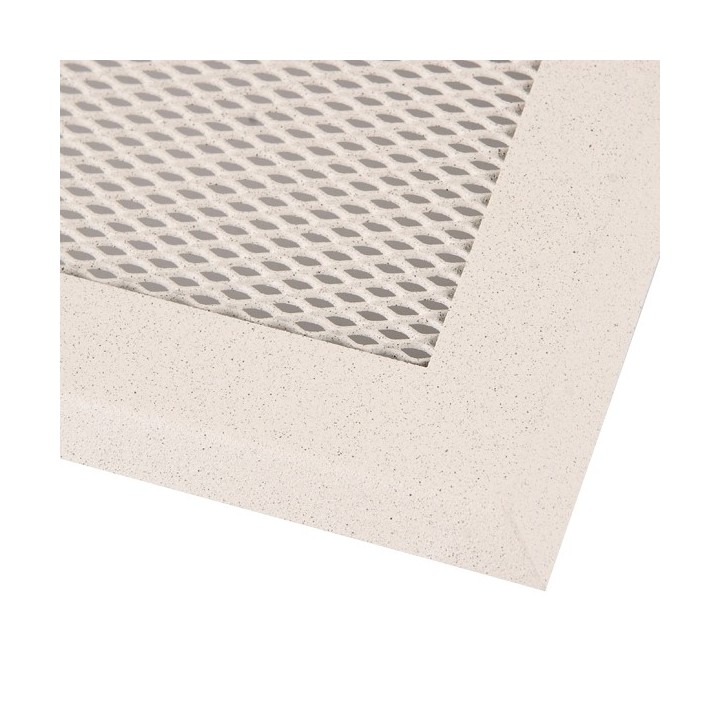 Grille de cheminée 16x16cm à ailettes 
crème  