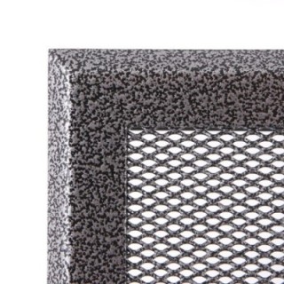 Lüftungsgitter 16x16cm mit Jalousie Silber Antik