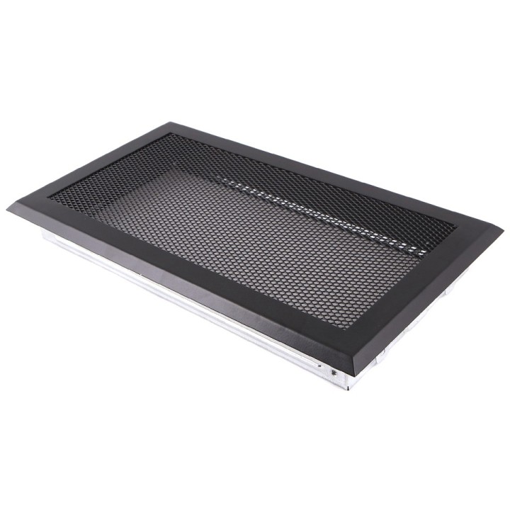 Lüftungsgitter 16x32cm Schwarz Matt