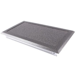 Grille de cheminée 16x32cm argent vieilli