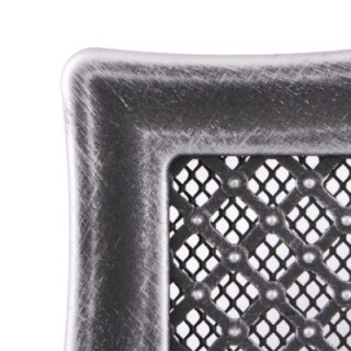 Ventilation grate DECO 16x16cm with venetian blind silver patina