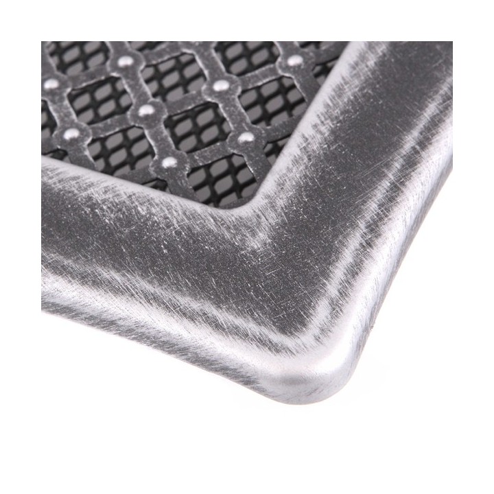 Ventilation grate DECO 16x16cm with venetian blind silver patina