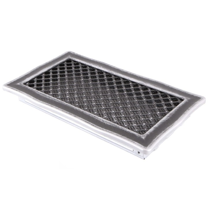 Ventilation grate DECO 16x32cm silver patina