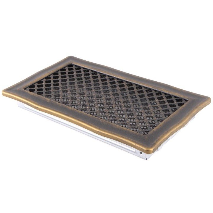 Ventilation grate DECO 16x32cm golden patina