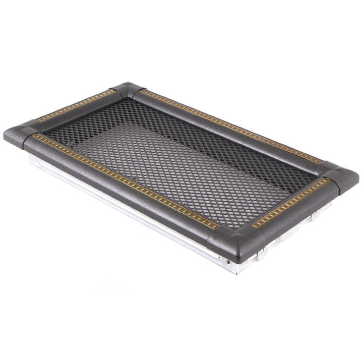 Ventilaton grate EXCLUSIVE 16x32cm graphite / brass-patina