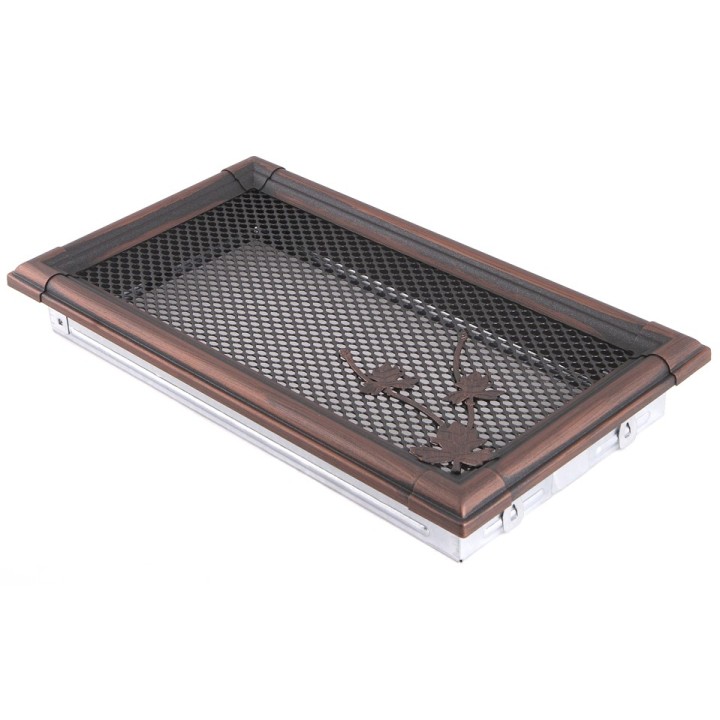 Grille de cheminée RETRO 16x32cm 
cuivre patiné 
