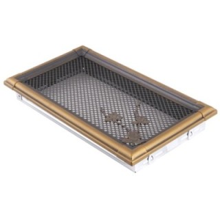 Grille de cheminée RETRO 16x32cm 
or patiné 