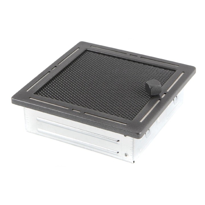 Ventilation grate TREND 16x16cm with venetian blind graphite