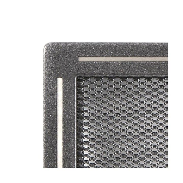 Kratka kominkowa wentylacyjna TREND 16x16cm z żaluzją grafit