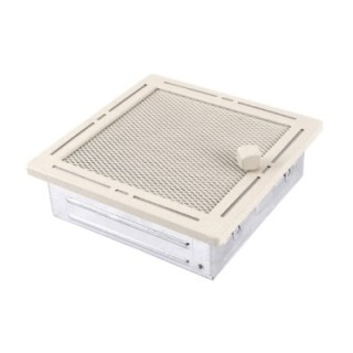 Kratka kominkowa wentylacyjna TREND 16x16cm z żaluzją krem brokatowy