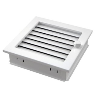 Grille de cheminée MODERN
20x20cm à ailettes blanc