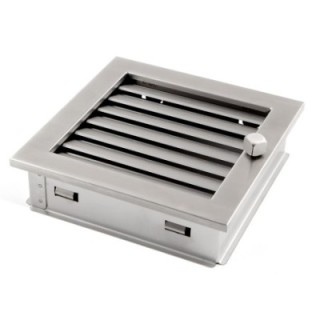 Kratka kominkowa wentylacyjna MODERN 20x20cm z żaluzją inox